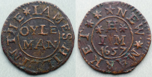 New Market (Clare Market), James Hill 1657 farthing